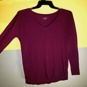 Long Sleeve thin maroon top